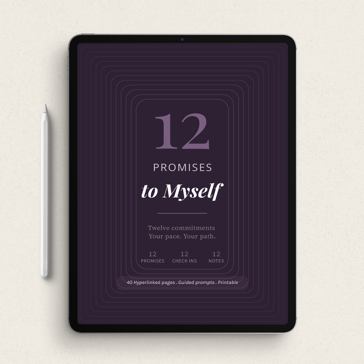 12 Promises to Myself - Commitment Planner