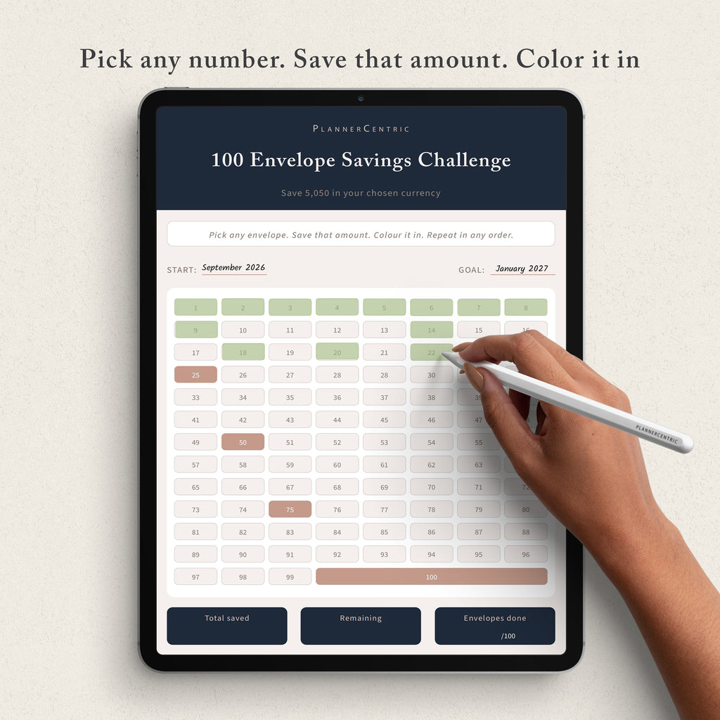 The 100 Envelope Savings Challenge