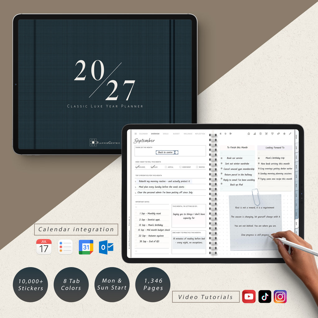 The Classic Luxe Digital Year Planner