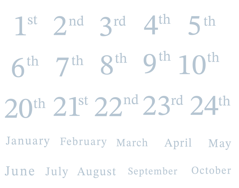 Essential Date & Month Sticker Pack