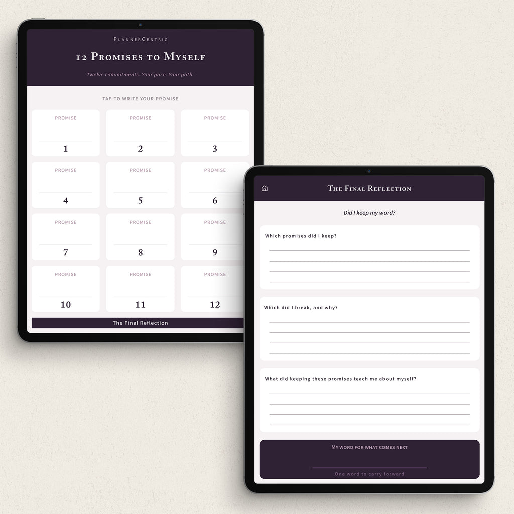 12 Promises to Myself - Commitment Planner