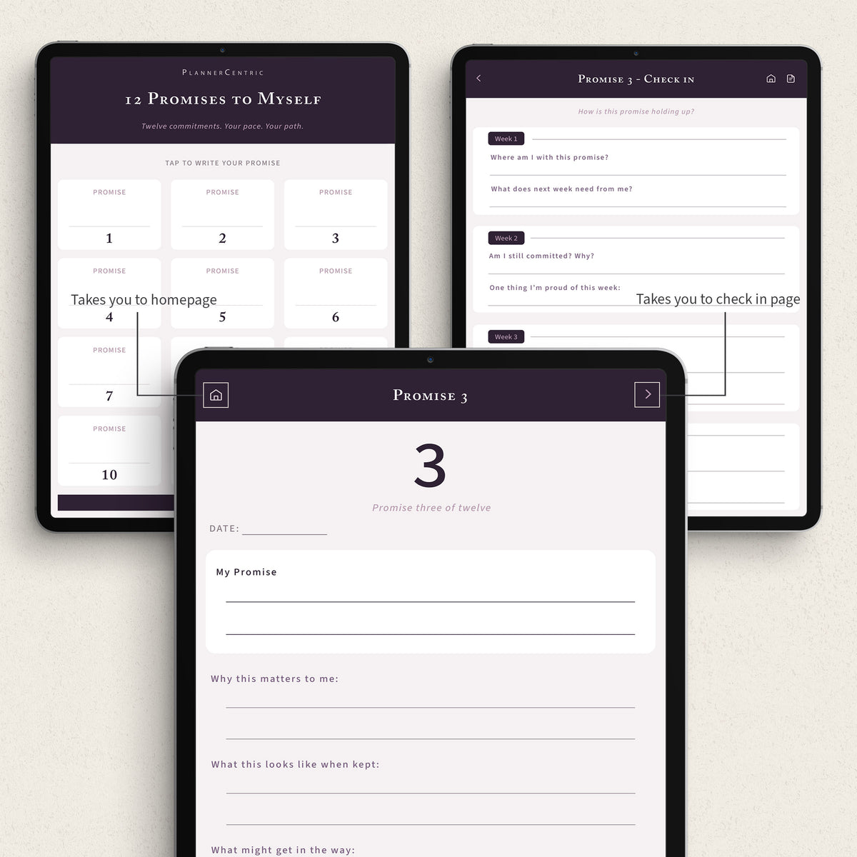12 Promises to Myself - Commitment Planner