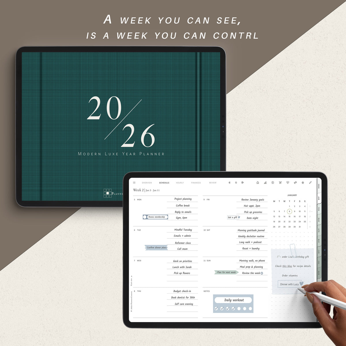 The Modern Luxe Digital Year Planner
